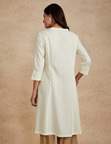 Image of Amazon Brand - Myx Women Embroidered A-line fit Kurta (Available in Plus Sizes)