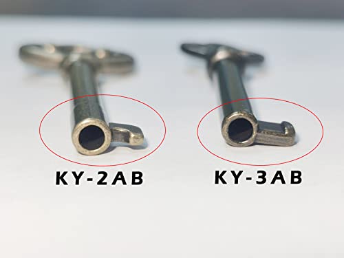 Generic Skeleton Key KY-2AB and KY-3AB Antique Brass Plated Hollow Barrel Old Keys for Cabinets, Doors, Cabinets etc
