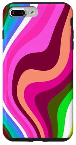 Liquid Swirl Retro 60s 70s Aesthetic Indie Hippie Funky �X�}�z�P�[�X iPhone 7 Plus/8 Plus �p