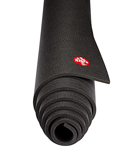Manduka Pro Yoga Mat - For Women And Men, Non Slip, Cushion For Joint Support And Stability, Thick 6Mm, 71 Inch (180Cm), Black #TOP4