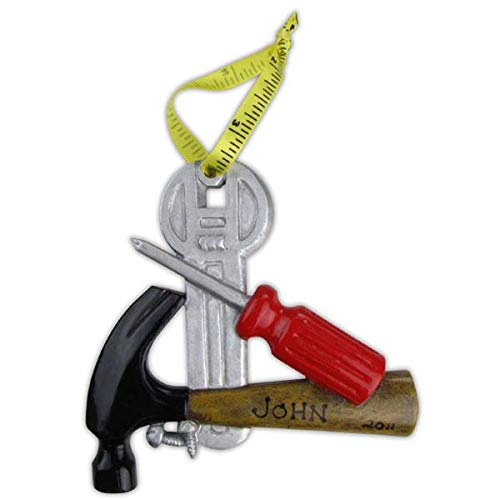 Polar X Handy Man Tool Kits Personalized Christmas Ornament (Hammer, Screwdriver)