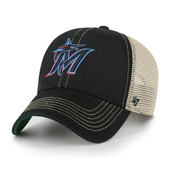 MIAMI MARLINS TRAWLER '47 CLEAN UP, Black, One Size