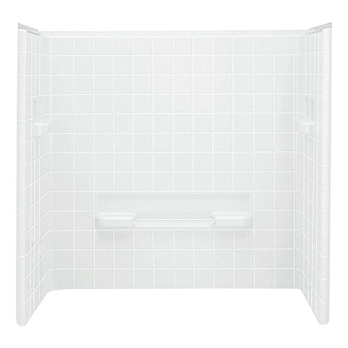 STERLING 61044100-0 All Pro 60-Inch x 31-1/2-Inch x 59-Inch Direct-to-Stud Tub Surround in White, 4-Piece