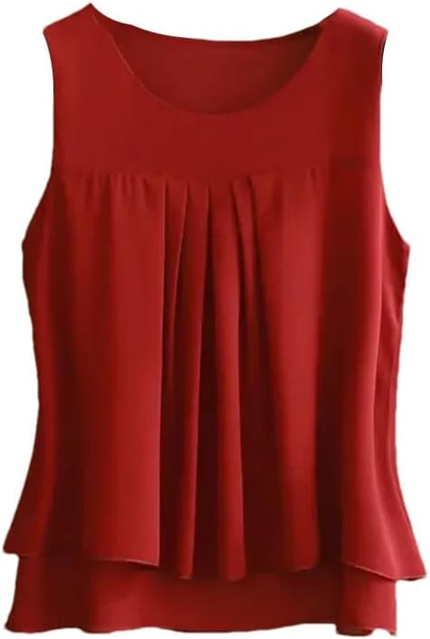 Women's Chiffon Sleeveless Slim Shirt