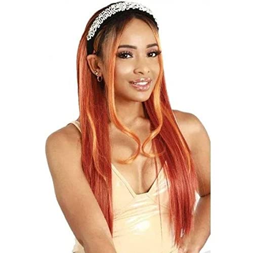 Zury Sis Beyond Synthetic Hair Half UpDown SB Bang HD Lace Front Wig - LF SB KAIA (FFT REVERSE BL)