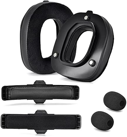 Yaowanguan A50 Gen 3 Mod Kit - Vervangende Dikkere Oorkussens, Hoofdbanden & Schuim voor ASTRO Gaming A50 Draadloze Headset Gen 3, Oorbeker/Pads, A50 Accessoires met Magnetische Clips(Zwart Eiwit