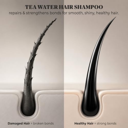 Image of Tea Water Anti-Hair Fall Shampoo | Prevents Dandruff, Strengthens Weak Roots & Reduces Breakage | With Shikakai, Bhringraj, Reetha & Neem Infused in Tea Water | Paraben & Sulphate Free, pH Balanced Shampoo for Women & Men | 280 ml