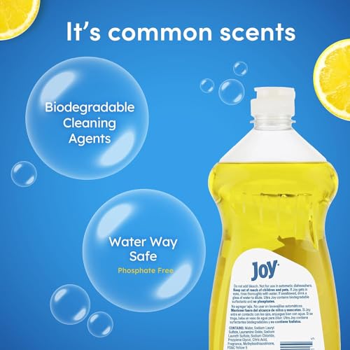 Peaceful Squirrel Packaged - JOY Ultra Dish Soap Liquid Lemon Fresh Scent - 30 Fl. Oz - (Pack of 3), Yellow