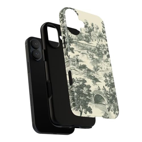 Coque iPhone 16 Plus verte motif campagne pour vos balades nature - 3