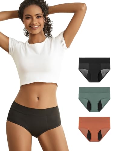 Image of Goat Union Midi Period Underwear for Women Teens, Menstrual Period Panty, Organic Cotton Lining, Full Coverage & Heavy Flow