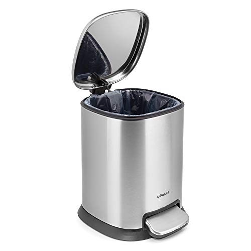 Caneca de basura rectangular acero inoxidable 5 litros miniatura 3