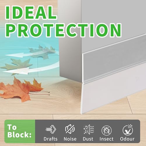 Image of wigtda 2020 New Updated Weather -Stripping Door Bottom Seal Strip - House and Glass Shower Doors Silicone Sealing for Door and Windows Gaps of Anti-Collision and Side, (Transparent) 16.4 Foot