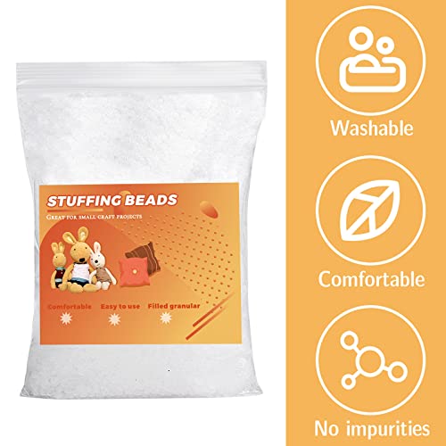 Image of 2.2lb Stuffing Beads - Weight Rubber Filler for Weighted Stuffed Animal - 1000g Craft Beads