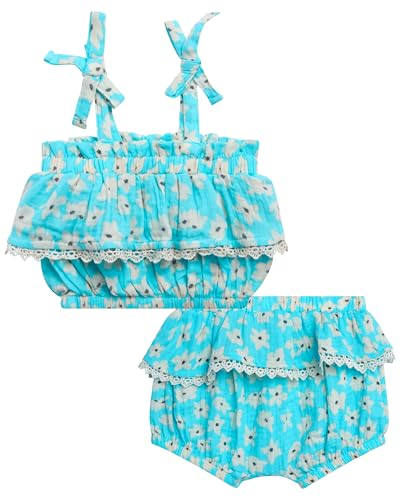 Volcom �x�r�[�K�[���Y�V���[�c�Z�b�g - 3�s�[�X �c�� �K�[���Y �T�}�[�}�b�`���O�Z�b�g - �m�[�X���[�u�g�b�v�A�V���[�c�A�o�P�b�g�n�b�g, �A�N�A, 18 Months