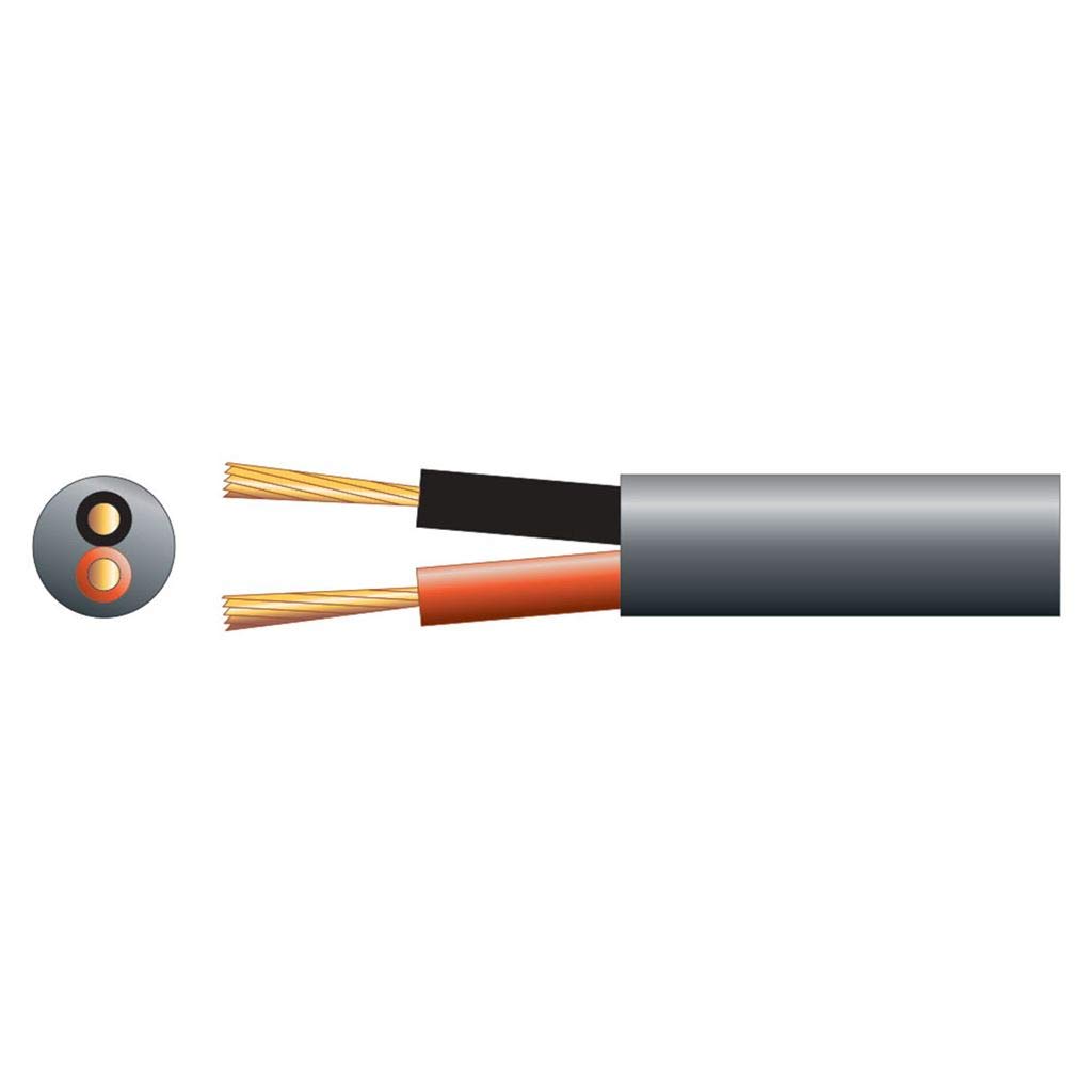 Cable para Altavoz de Doble Aislamiento Resistente 2x45/0,18 mm, Negro
