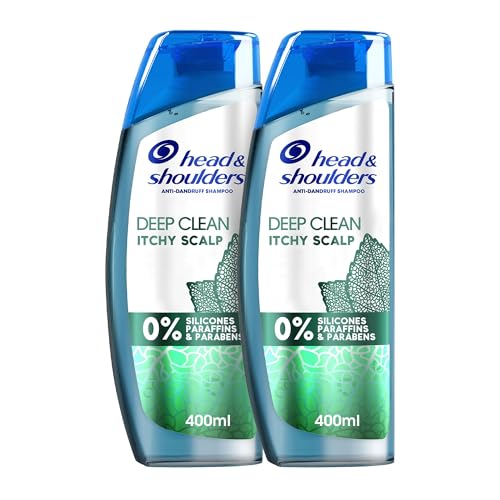 Head & Shoulders Deep Clean for Severe Itchy Scalp Anti-Dandruff Shampoo with clinically proven formula and free of silicones parabens & paraffins 400ml Pack of 2