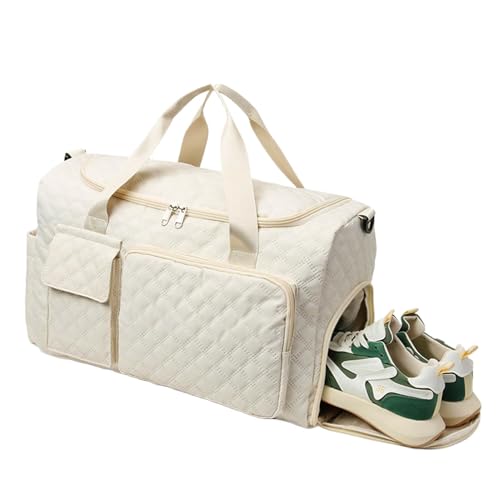 Grande toile de sport haut de gamme couleur beige et finitions soignées pour le voyage