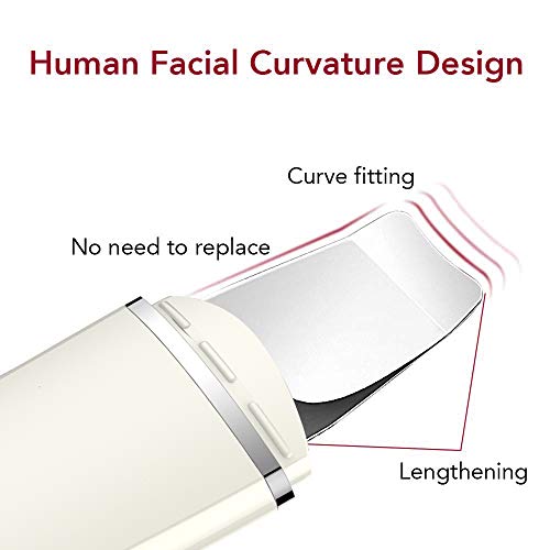Skin Scrubber Face Spatula, Facial Cleansing Scraper Peel Pores Cleanser，Blackhead Removal Acne Extractor Skin Exfoliation White - Thumbnail 4