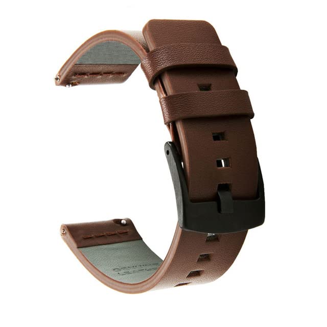 Bracelet en cuir véritable 18mm compatible avec Garmin Vivoactive 3S 4S Venu 2S