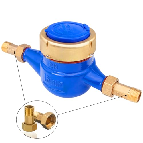 Lot de 2 raccords de compteur d'eau en laiton - Raccord de compteur d'eau 3/4" x 1" – vue 6
