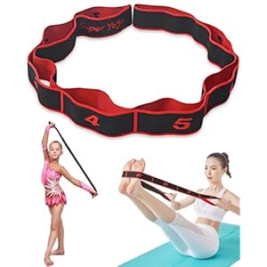 Stretch Strap,Stretch Band,Resistance Bands for Gymnastics Training,Yoga,latin Exercise Adults Kids Universal(Stretching Range:90CM-180CM,Red Black)