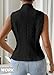 Mina Self Sleeveless Vest Tops For Women 2026 Summer Black Lightweight Fashion Trendy Dressy Casual Blazer Top Blazers Beach Vacation Cute Clothes Outfits Womens Vests Jackets Women's Suit Vest