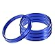 A ABSOPRO Radnaben-Zentrierringe OD 73,1 mm auf ID 66,6 mm Radnaben-Zentrierringe Radsitz-Zentrierungsabstandshalter aus Aluminiumlegierung Blau (Set aus 4 Stück)