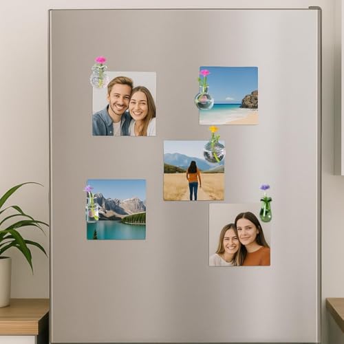 10 imanes mini jarrón decorativo para refrigerador miniatura 2