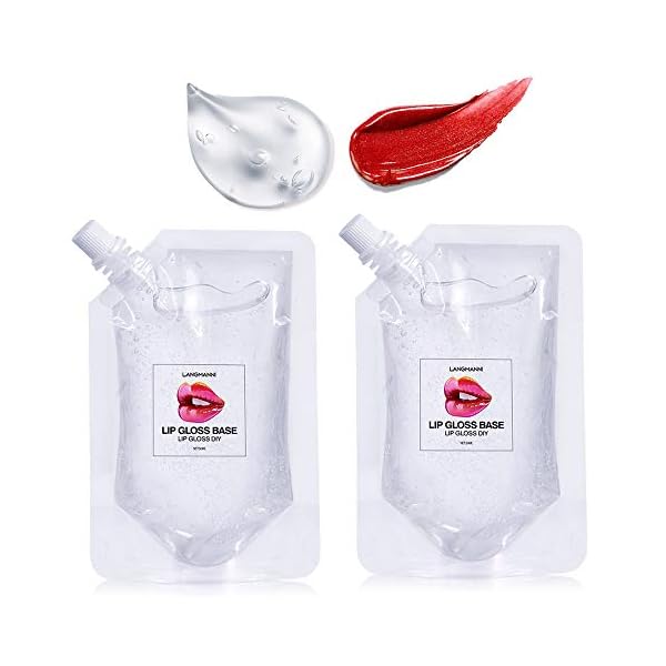 2Pack-DIY-Homemade-Moisturizing-Lip-Gloss-Base-Lip-Makeup-Primer-Basic-Lipstick-Material-Natural-Non-stick-Clear-Lip-Gloss-Base-Making-Lip-Gloss-Supplies-2Pack-100ml 2Pack DIY Homemade Moisturizing Lip Gloss Base, Lip Makeup Primer Basic Lipstick Material, Natural Non-stick Clear Lip Gloss Base Making Lip Gloss Supplies, 2Pack 100ml (Transparent)