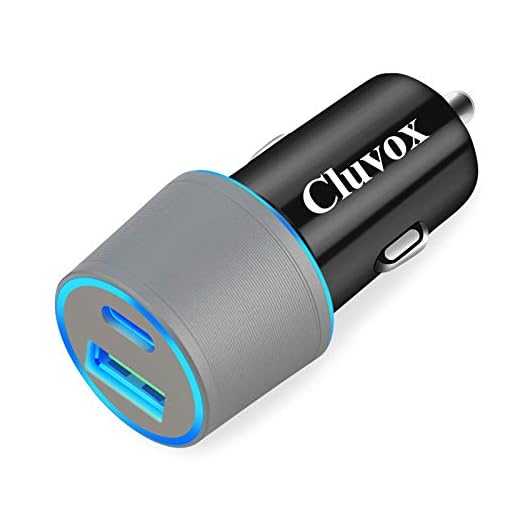 Dual USB Car Charger Adapter, Cluvox 20W Fast Charge Car Charger Compatible for iPhone 13/12/11/Pro/MAX/XS/XR/8/SE 2020/iPad 8th/Pro/Air 4/Mini, Google Pixel 5/4/3a XL, Samsung Cigarette USB Charger