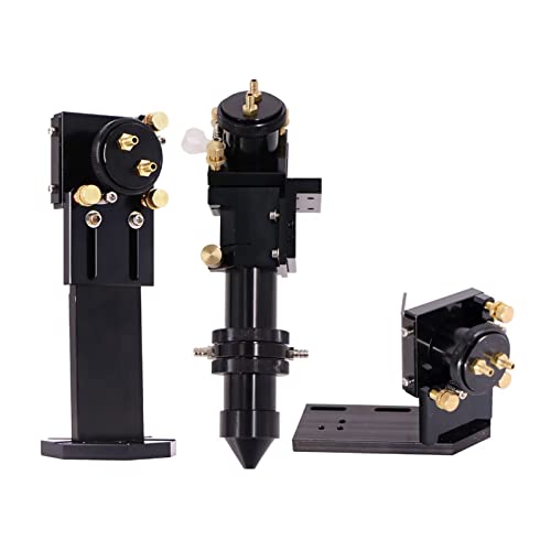 FONLAND CO2 Laser Head Set with Water Cooling Interface Fit to Reflection Mirror Dia.30mm Focus Lens Dia.25mm FL50.8&63.5mm for CO2 Laser Engraver Cutting Machine