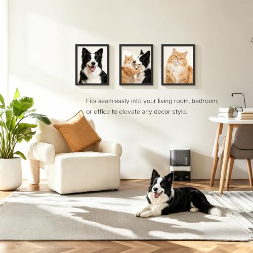 Image of Picrit 8x10 Picture Frame 3 Pack, Wall Mount & Tabletop Display, Black