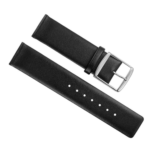 dongriuk Correa de reloj de cuero para hombre y mujer, repuesto de correa de reloj para CK k2g211 k2g271 k76211 k76271(Black,22mm)