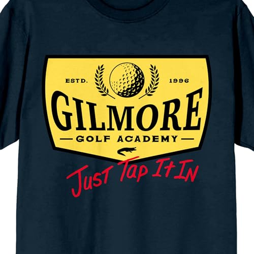 Happy Gilmore Golf Academy Just Tap It in Adult Navy Crew Neck Short Sleeve T-Shirt2
