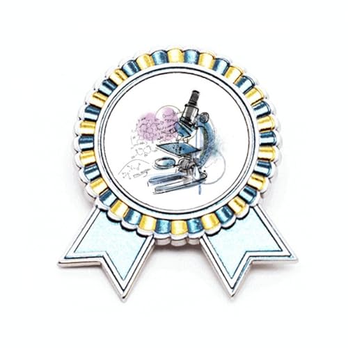 Broche pour microscope Chestry Kowledge en métal finition soignée taille M