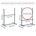 VEVOR Agility Set Hunde, 4-teiliges Set – verstellbare hohe Hürden und Sprungring, Welpen-Hindernisparcours-Starter-Set mit Stangen-Aufbewahrungstasche für Hinterhof, drinnen, draußen