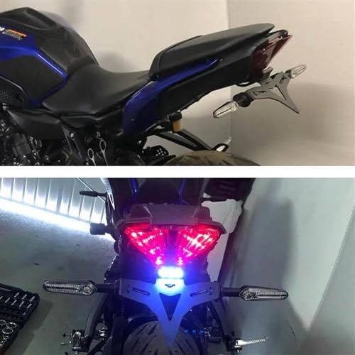 Support de plaque d'immatriculation arrière de moto résistant aux vibrations pour MT-07 2013-2024 - 3