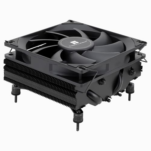Thermalrlght AXP90 X47 Black Low Profile CPU Air Cooler 47mm Height TL-9015B Slim PWM CPU Fan AGHP Technology Computer ITX CPU Heatsink Cooler for AMD:AM4 AM5/Intel 1150/1151/1200/1700