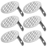 Healeved Raschietti per Gelatina Domestica in Acciaio Inox 6 Pezzi, Utensili da Cucina Ergonomici Foro Appendibile, per Pasta Fredda e Gelatina di Fagioli, Uso Casalingo e Ristorazione