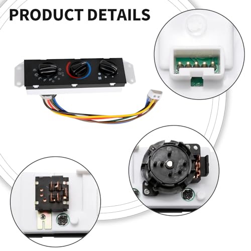 Aynaxcol HS-373 HVAC Climate Control Panel with Blower Motor Switch HVAC A/C Heater Control Panel Replacement for Jeep Wrangler TJ 1999-2004 Replace# 55037473AB, BL101