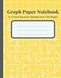 Graph Paper Notebook 8.5 x 11: 5 x 5 inch Squared Pages for all your Math and Engineering needs | Bolded 1 inch squares | 120 Pages