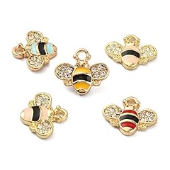 Bees Rhinestone Charms_4 Colors
