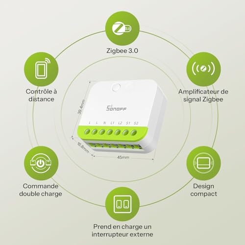 Interrupteur intelligent Zigbee pour automatiser l'éclairage du salon avec commande par hub