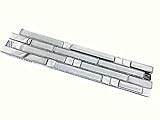 Hominter Tile Sample 3 x 12 Inches: Silver Coated Glass Tile, Clear Crystal Backsplash Tiles, Strip Interlocking Patterns for Kitchen Backsplashes, Bathroom and Shower YG001