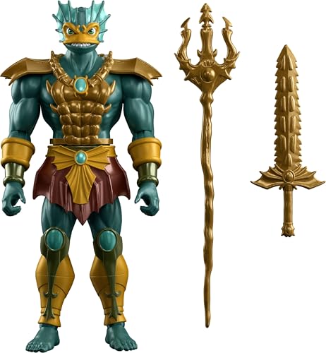 Masters of the Universe Origins Action Figure 200X Cartoon Collection Mer-Man, 5.5 Inch 1980s Motu TV Villain, Detailed Design Trident & Sword