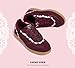 LUCKY STEP Kids Lace Detail Fashion Retro Sneakers Girls Casual Gum Rubber Sole Dual Laces Walking Running Shoes for Big&Little Kid and Toddler(Wine,Little Kid 11)