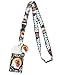 Marvel Deadpool Chibi Lanyard ID Holder with Unicorn and Rainbow Rubber Charm Pendant and Collectible Sticker