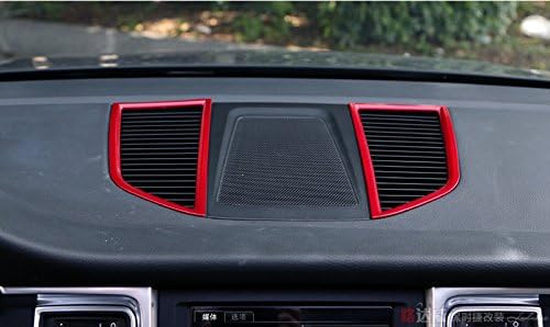 Red Inner Center Dashboard Air Vent Outlet Cover Trim for Porsche Macan 2014-2018