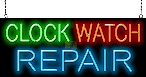 Clock Watch Repair Neon Sign
