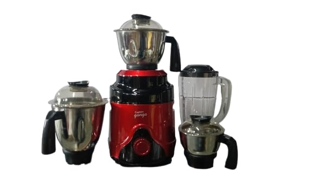 Image of Classic Mixer Grinder, 1000 Watts, 3 Jars, Red